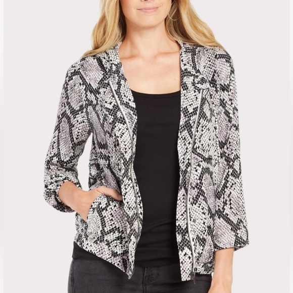 Chaser Jackets & Blazers - NWT chaser snake print utility bomber jacket